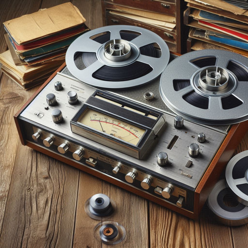 Photo of reel to reel tape recorder
